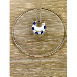 Glassmykke - to farver hvid og mrkebl / FCK