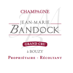 En kasse med 6 flasker Champagne Jean-Marie Bandock Cuve Rose Grand Cru Brut, 75cl
