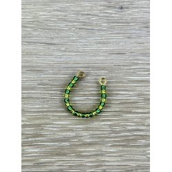 Glassmykke - to farver grnne glasperler